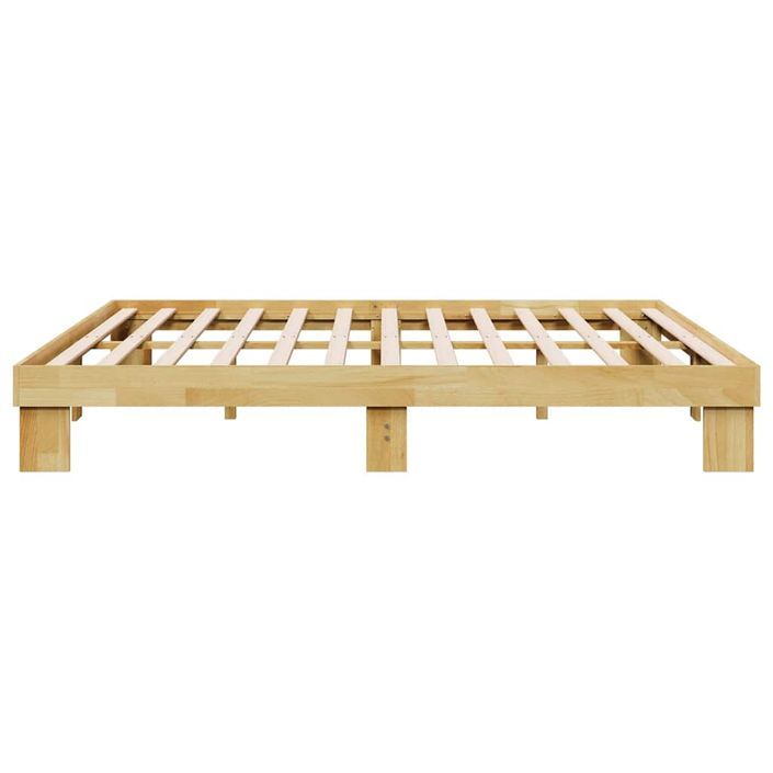 Cadre de lit sans matelas 180x200 cm bois massif de chêne - Photo n°7