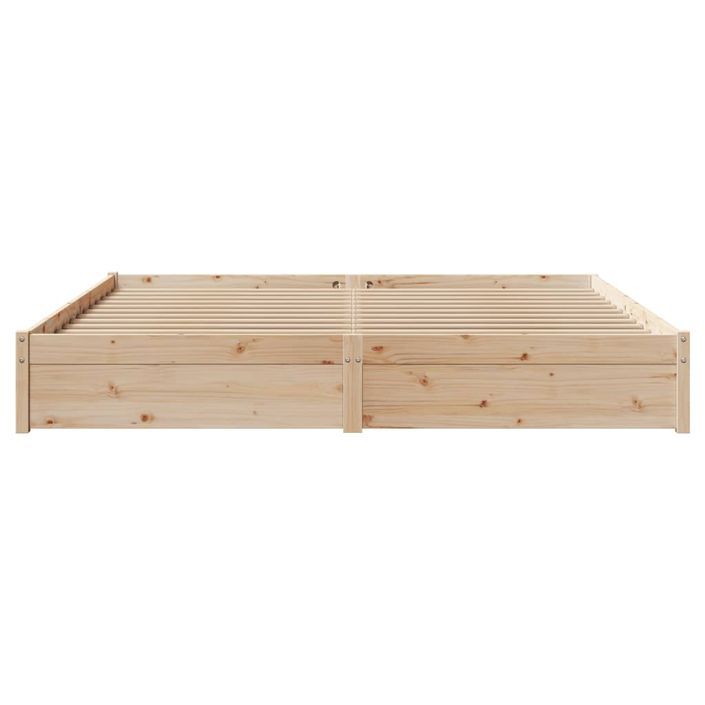 Cadre de lit sans matelas 180x200 cm bois massif de pin - Photo n°3