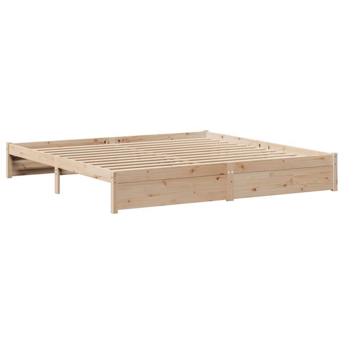 Cadre de lit sans matelas 180x200 cm bois massif de pin - Photo n°5