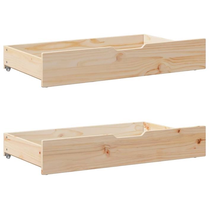 Cadre de lit sans matelas 180x200 cm bois massif de pin - Photo n°7