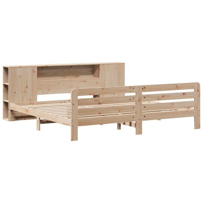 Cadre de lit sans matelas 180x200 cm bois massif de pin - Photo n°3