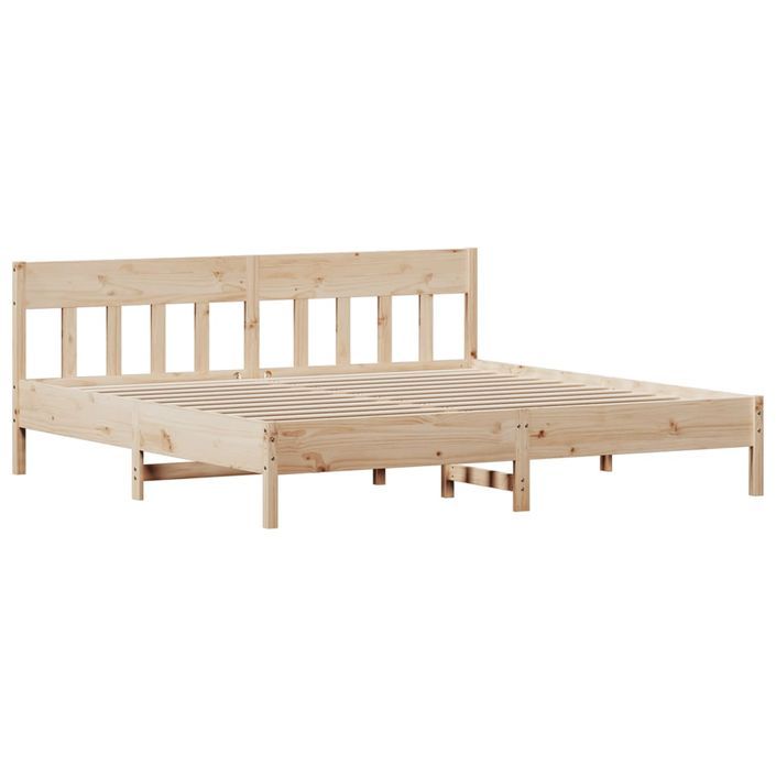 Cadre de lit sans matelas 180x200 cm bois massif de pin - Photo n°5