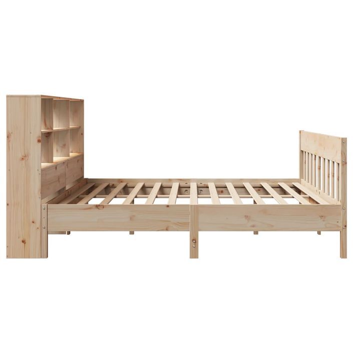 Cadre de lit sans matelas 180x200 cm bois massif de pin - Photo n°7