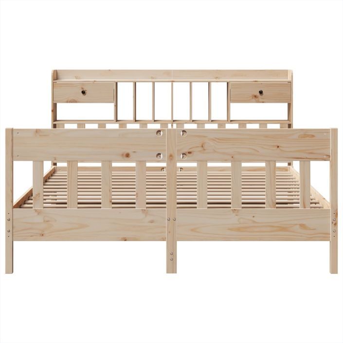 Cadre de lit sans matelas 180x200 cm bois massif de pin - Photo n°4