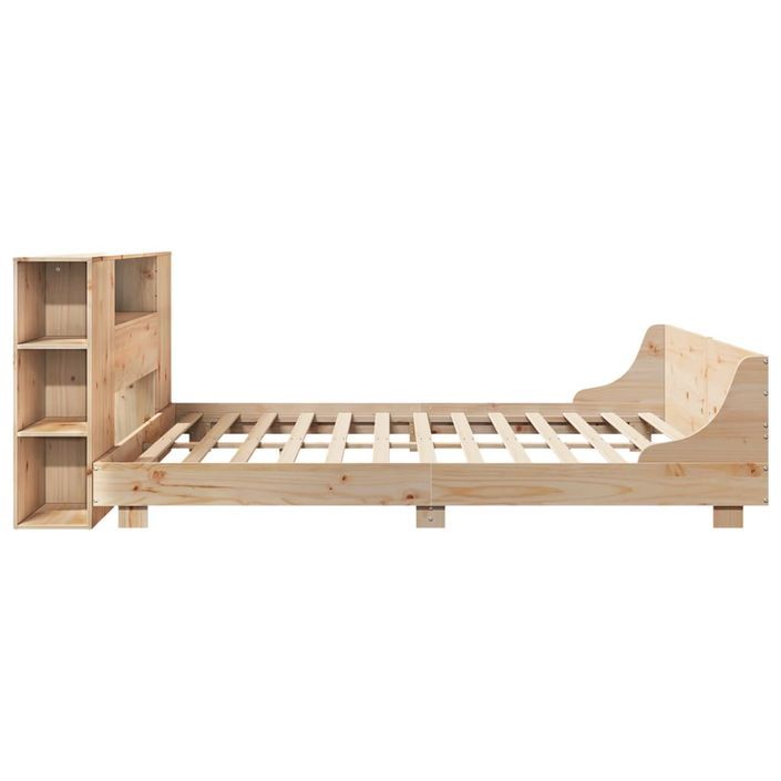 Cadre de lit sans matelas 180x200 cm bois massif de pin - Photo n°7