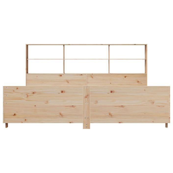 Cadre de lit sans matelas 180x200 cm bois massif de pin - Photo n°4