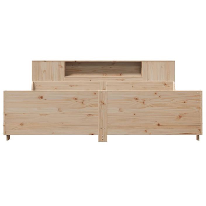 Cadre de lit sans matelas 180x200 cm bois massif de pin - Photo n°4