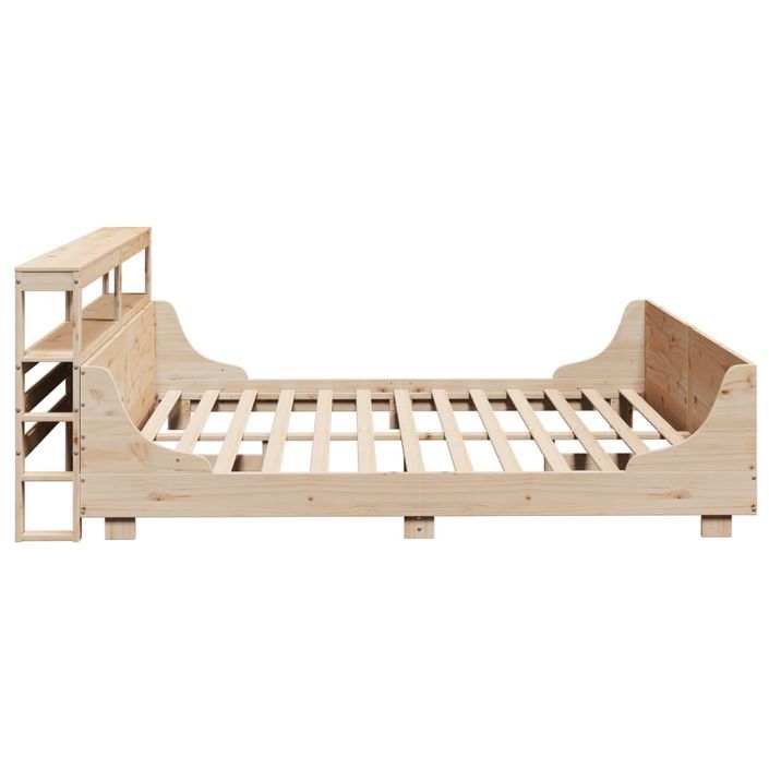 Cadre de lit sans matelas 200x200 cm bois massif de pin - Photo n°7