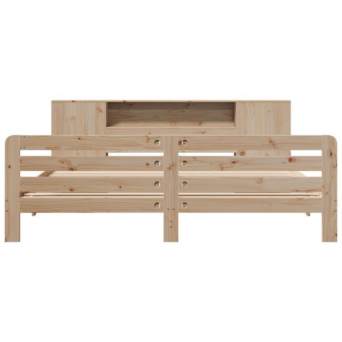 Cadre de lit sans matelas 200x200 cm bois massif de pin - Photo n°4