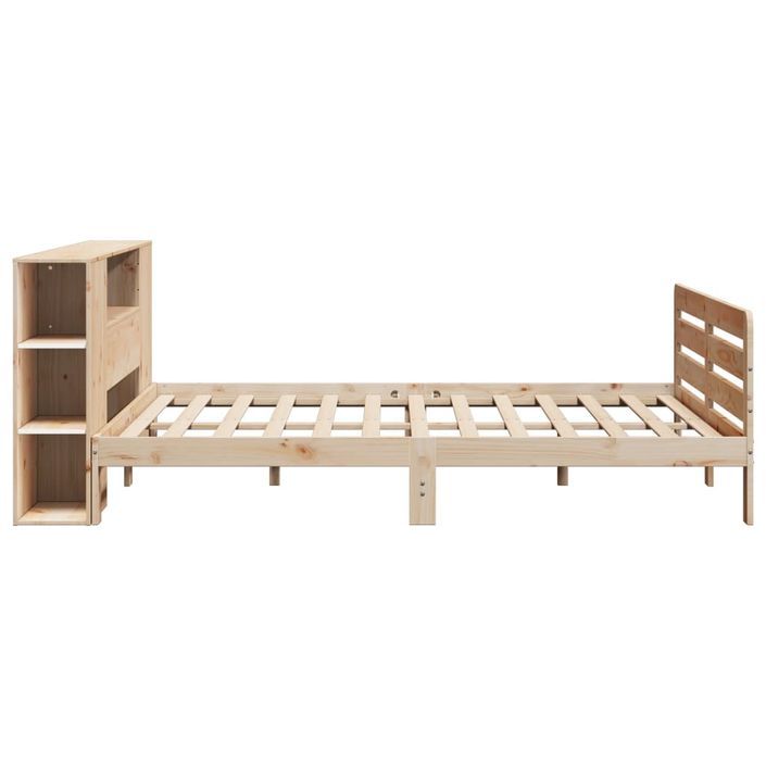 Cadre de lit sans matelas 200x200 cm bois massif de pin - Photo n°7