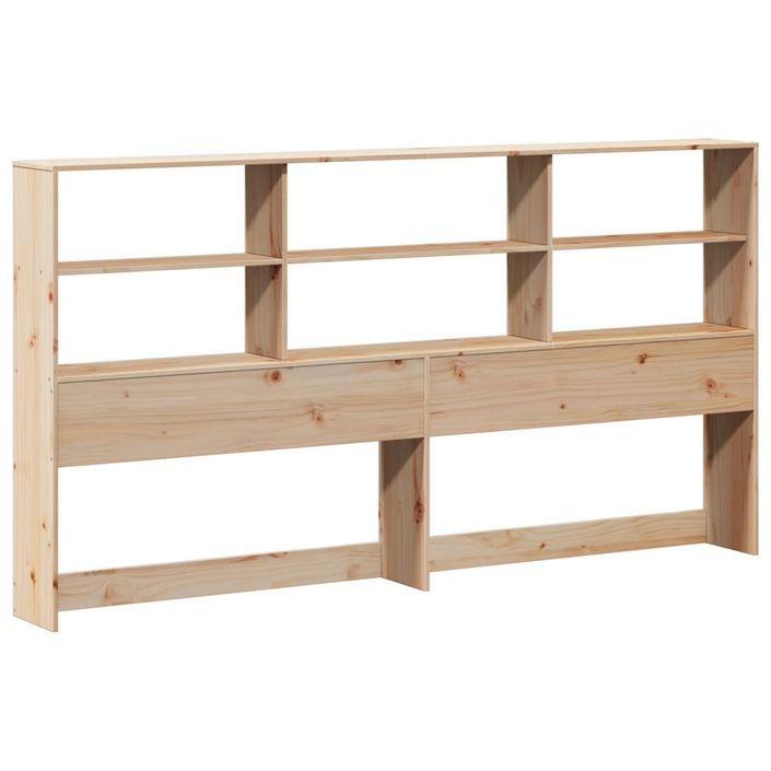 Cadre de lit sans matelas 200x200 cm bois massif de pin - Photo n°7