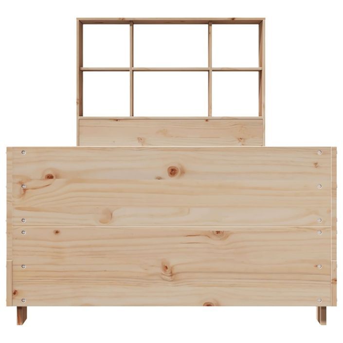 Cadre de lit sans matelas 75x190 cm bois de pin massif - Photo n°4