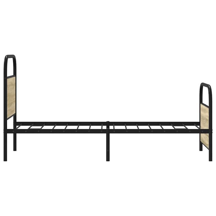 Cadre de lit sans matelas 75x190cm chêne sonoma bois ingénierie - Photo n°6