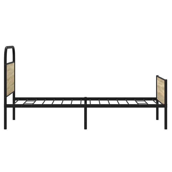 Cadre de lit sans matelas 75x190cm chêne sonoma bois ingénierie - Photo n°6