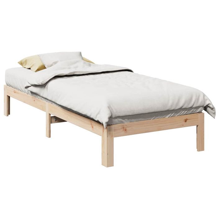 Cadre de lit sans matelas 80x200 cm bois massif de pin - Photo n°1