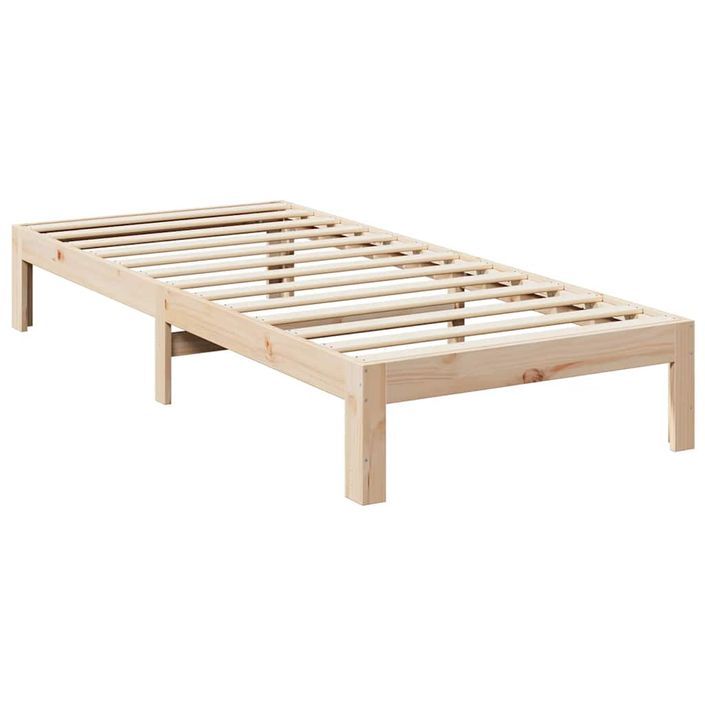 Cadre de lit sans matelas 80x200 cm bois massif de pin - Photo n°3