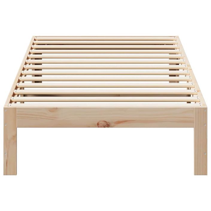 Cadre de lit sans matelas 80x200 cm bois massif de pin - Photo n°5