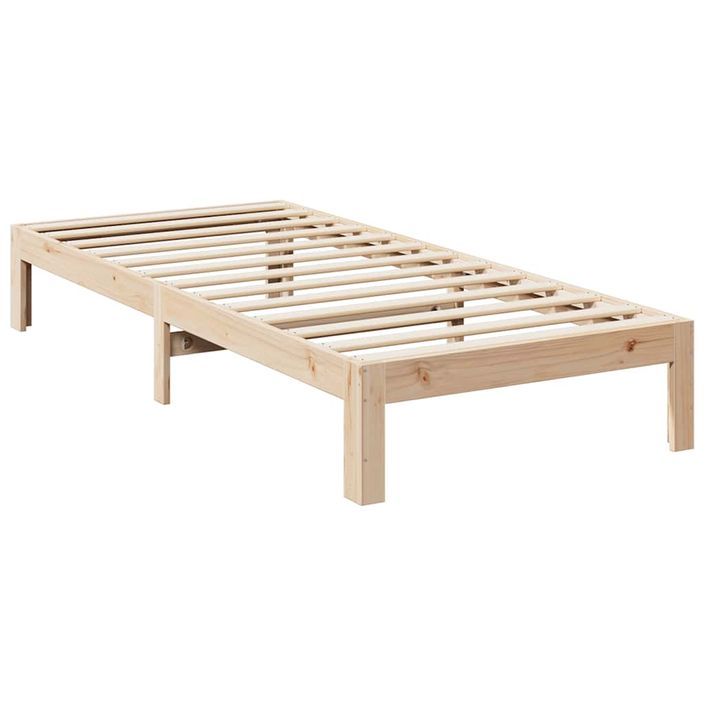 Cadre de lit sans matelas 80x200 cm bois massif de pin - Photo n°7