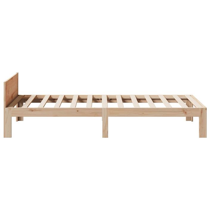 Cadre de lit sans matelas 80x200 cm bois massif de pin - Photo n°6