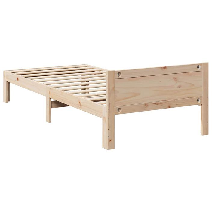 Cadre de lit sans matelas 80x200 cm bois massif de pin - Photo n°7