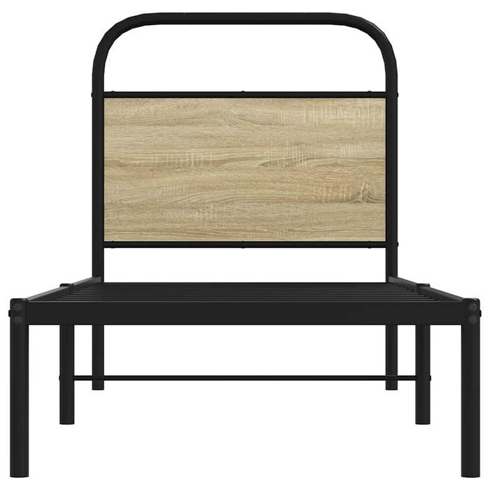 Cadre de lit sans matelas 80x200cm chêne sonoma bois ingénierie - Photo n°4