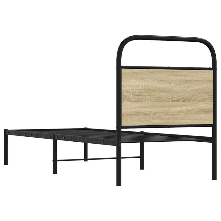 Cadre de lit sans matelas 80x200cm chêne sonoma bois ingénierie - Photo n°7