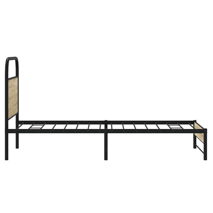 Cadre de lit sans matelas 80x200cm chêne sonoma bois ingénierie - Photo n°6