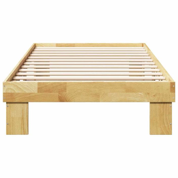 Cadre de lit sans matelas 90x190 cm bois massif de chêne - Photo n°6