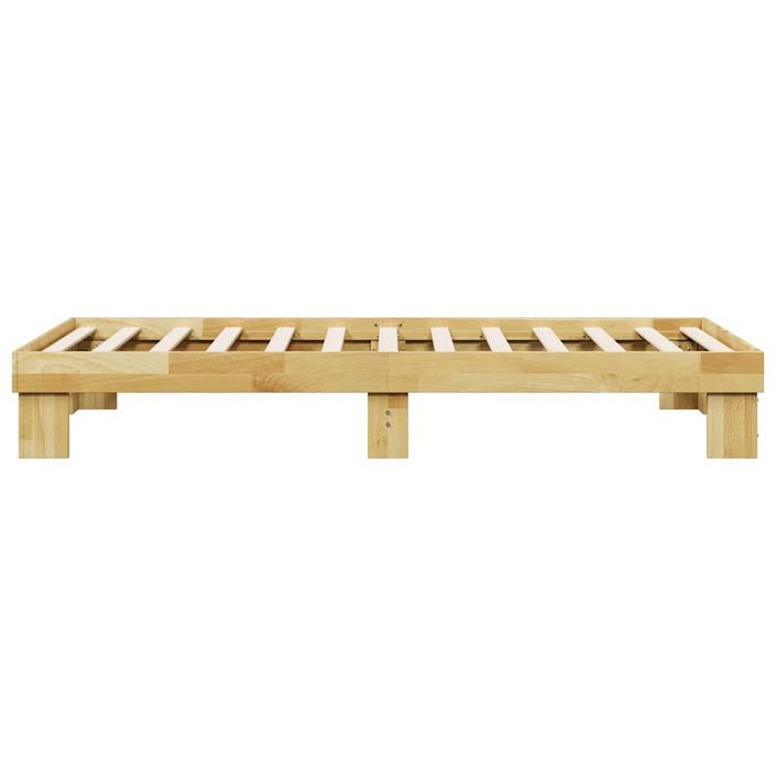 Cadre de lit sans matelas 90x190 cm bois massif de chêne - Photo n°7