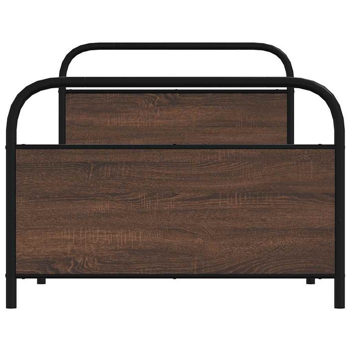 Cadre de lit sans matelas 90x190cm chêne marron bois ingénierie - Photo n°5