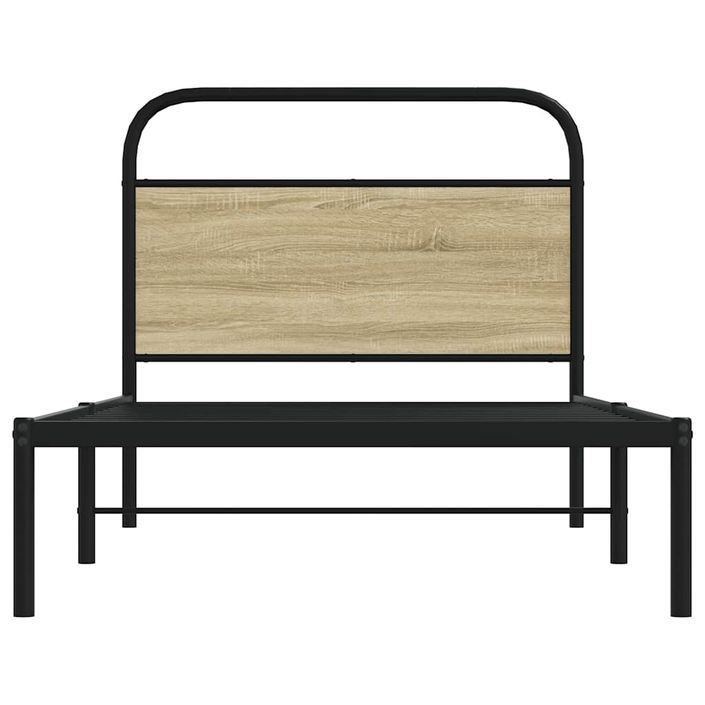 Cadre de lit sans matelas 90x190cm chêne sonoma bois ingénierie - Photo n°4