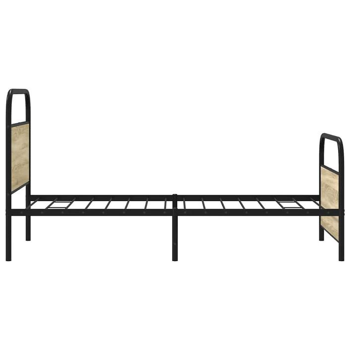 Cadre de lit sans matelas 90x190cm chêne sonoma bois ingénierie - Photo n°6