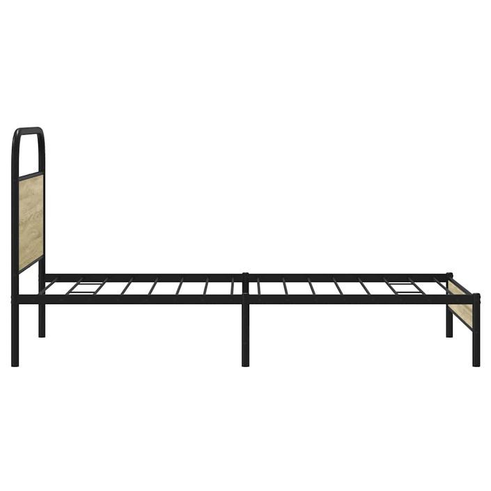 Cadre de lit sans matelas 90x190cm chêne sonoma bois ingénierie - Photo n°6