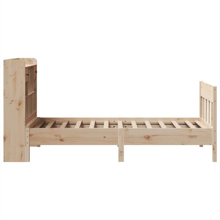 Cadre de lit sans matelas 90x200 cm bois de pin massif - Photo n°7