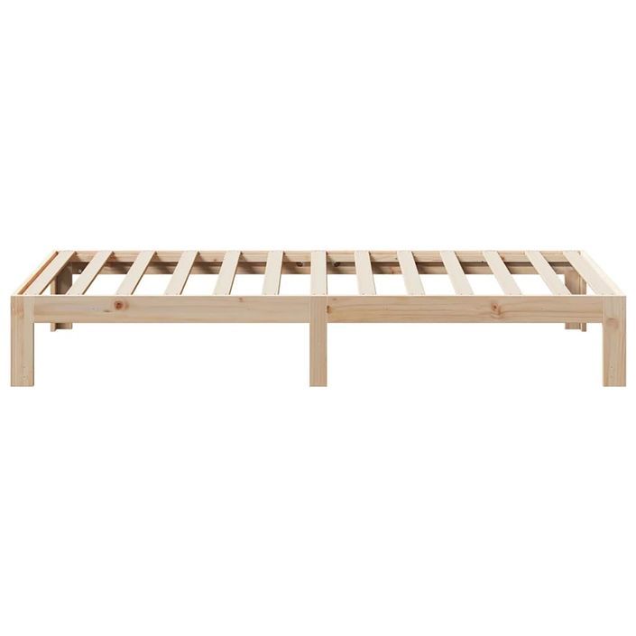 Cadre de lit sans matelas 90x200 cm bois de pin massif - Photo n°6