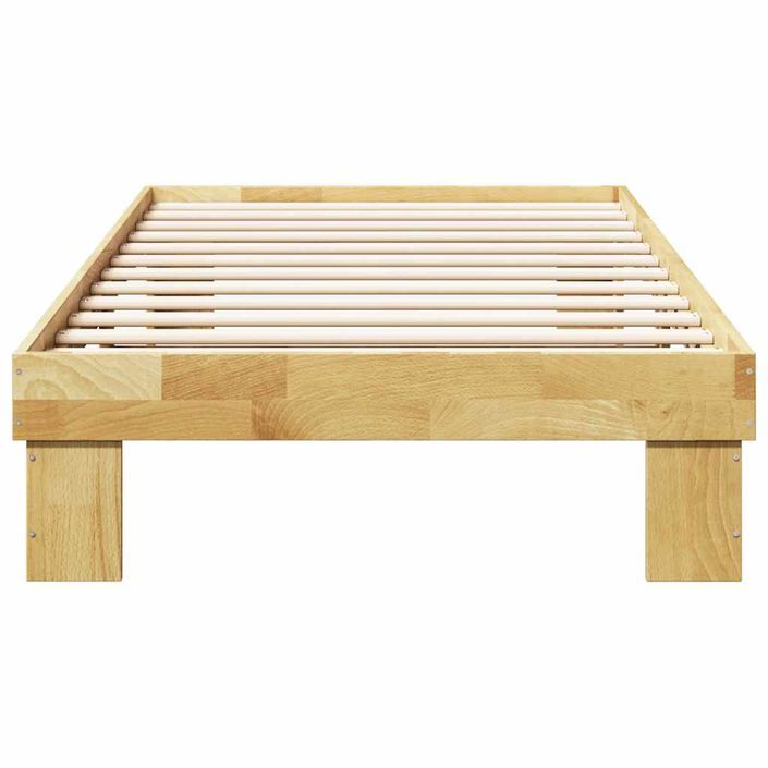 Cadre de lit sans matelas 90x200 cm bois massif de chêne - Photo n°6