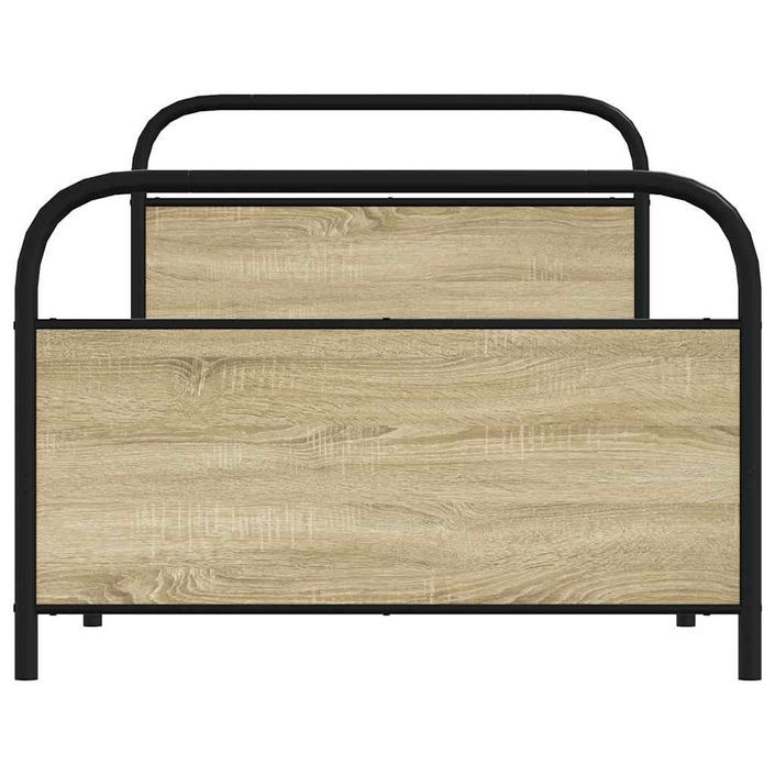 Cadre de lit sans matelas 90x200cm chêne sonoma bois ingénierie - Photo n°4