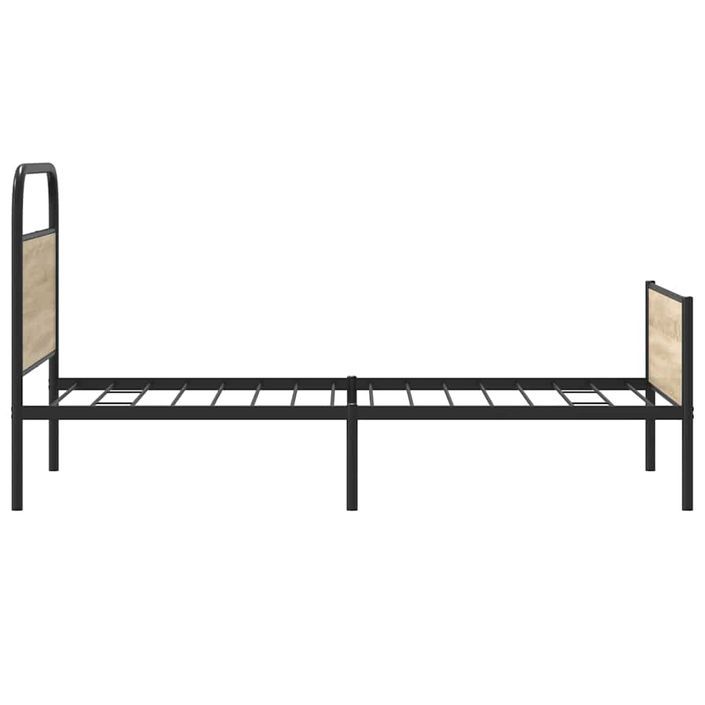 Cadre de lit sans matelas 90x200cm chêne sonoma bois ingénierie - Photo n°6