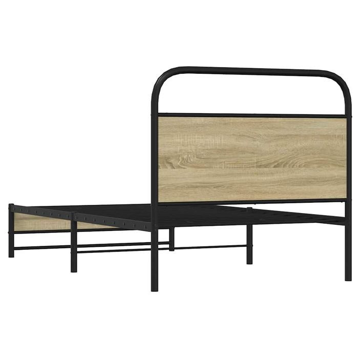 Cadre de lit sans matelas 90x200cm chêne sonoma bois ingénierie - Photo n°7