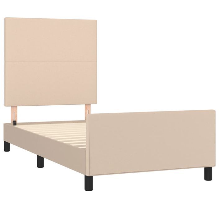 Cadre de lit sans matelas cappuccino 90x190 cm similicuir - Photo n°4