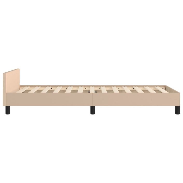 Cadre de lit sans matelas cappuccino 90x190 cm similicuir - Photo n°7