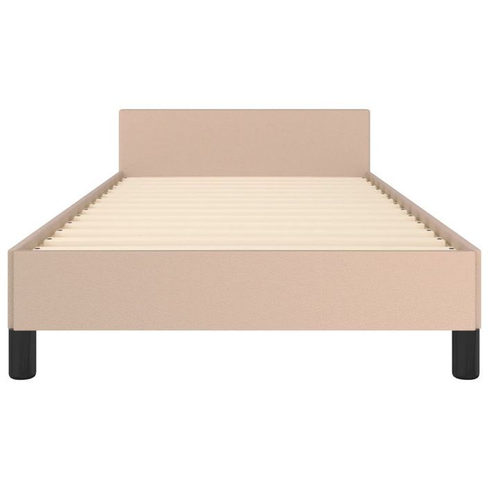 Cadre de lit sans matelas cappuccino 90x190 cm similicuir - Photo n°6