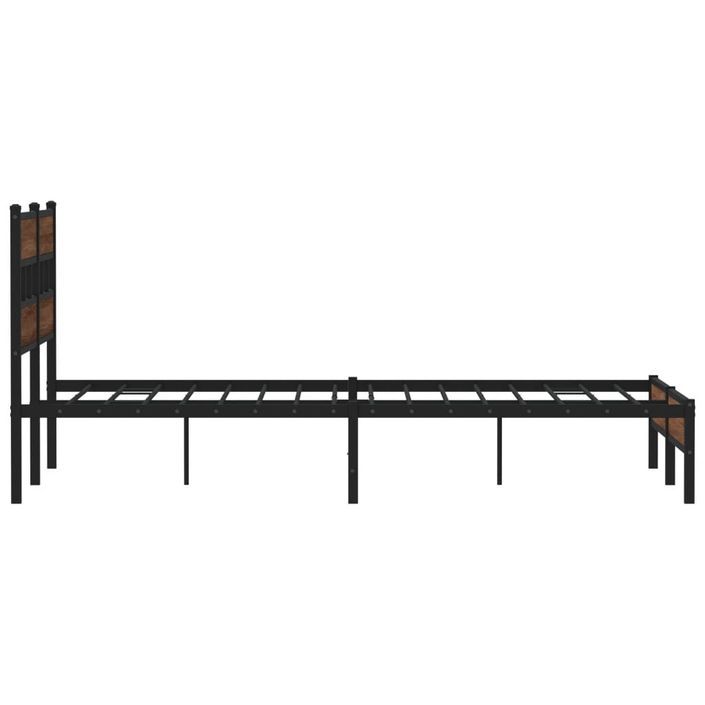 Cadre de lit sans matelas chêne marron 137x190 cm - Photo n°5