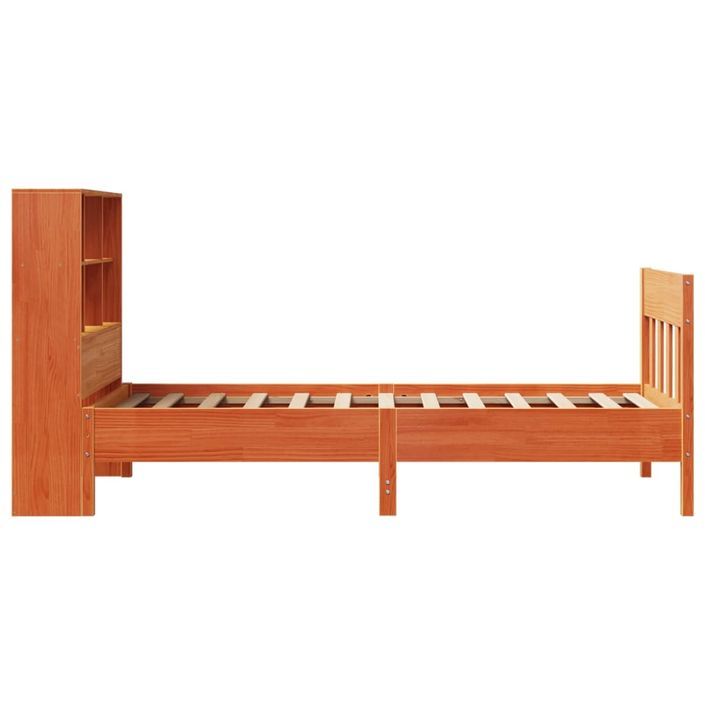 Cadre de lit sans matelas cire marron 100x200cm bois pin massif - Photo n°7