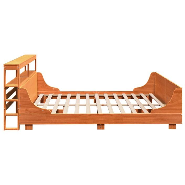 Cadre de lit sans matelas cire marron 180x200cm bois pin massif - Photo n°7