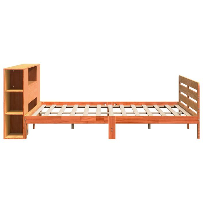 Cadre de lit sans matelas cire marron 180x200cm bois pin massif - Photo n°7