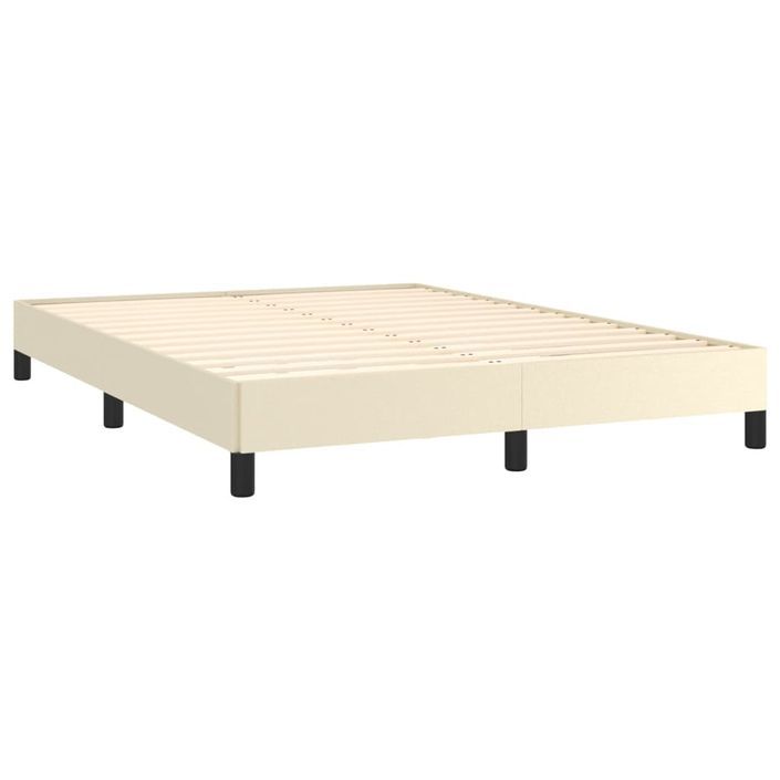 Cadre de lit sans matelas crème 140x190 cm similicuir - Photo n°4