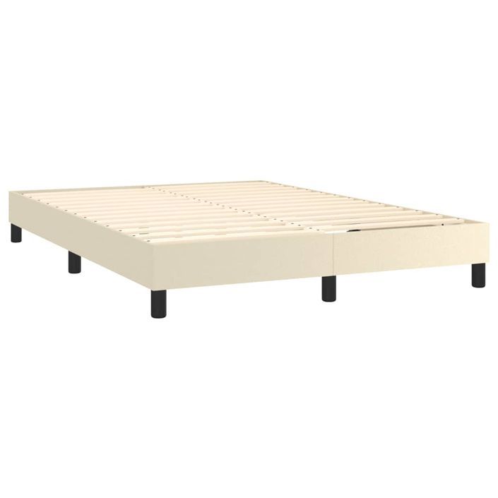 Cadre de lit sans matelas crème 140x190 cm similicuir - Photo n°4