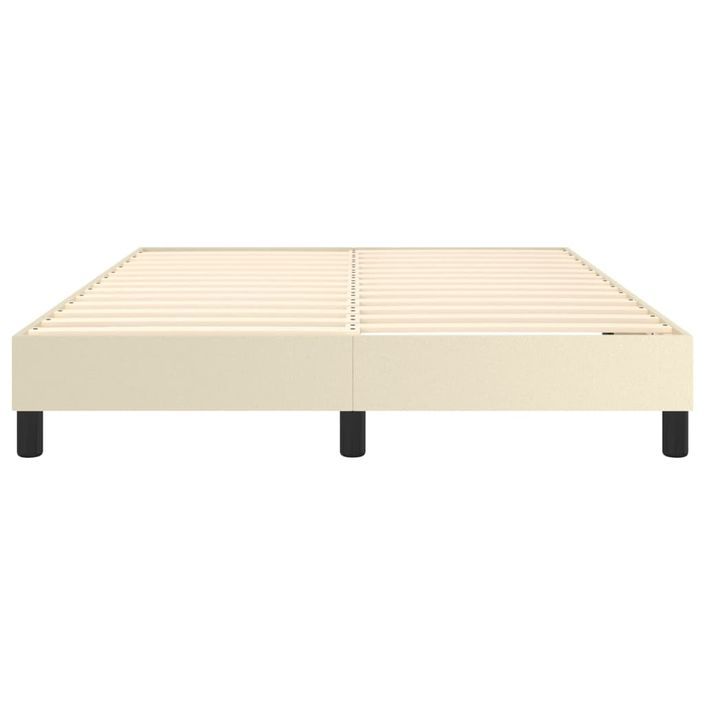 Cadre de lit sans matelas crème 140x190 cm similicuir - Photo n°5