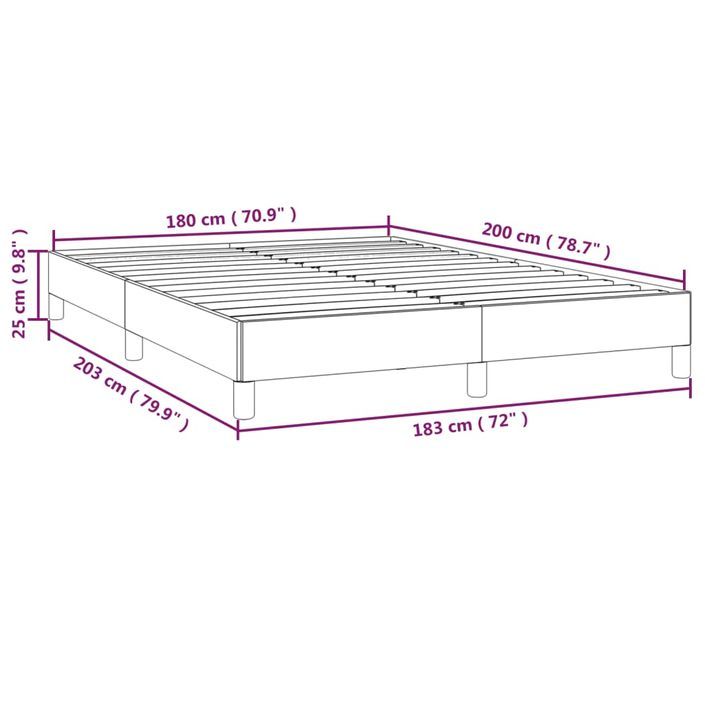 Cadre de lit sans matelas crème 180x200 cm similicuir - Photo n°9